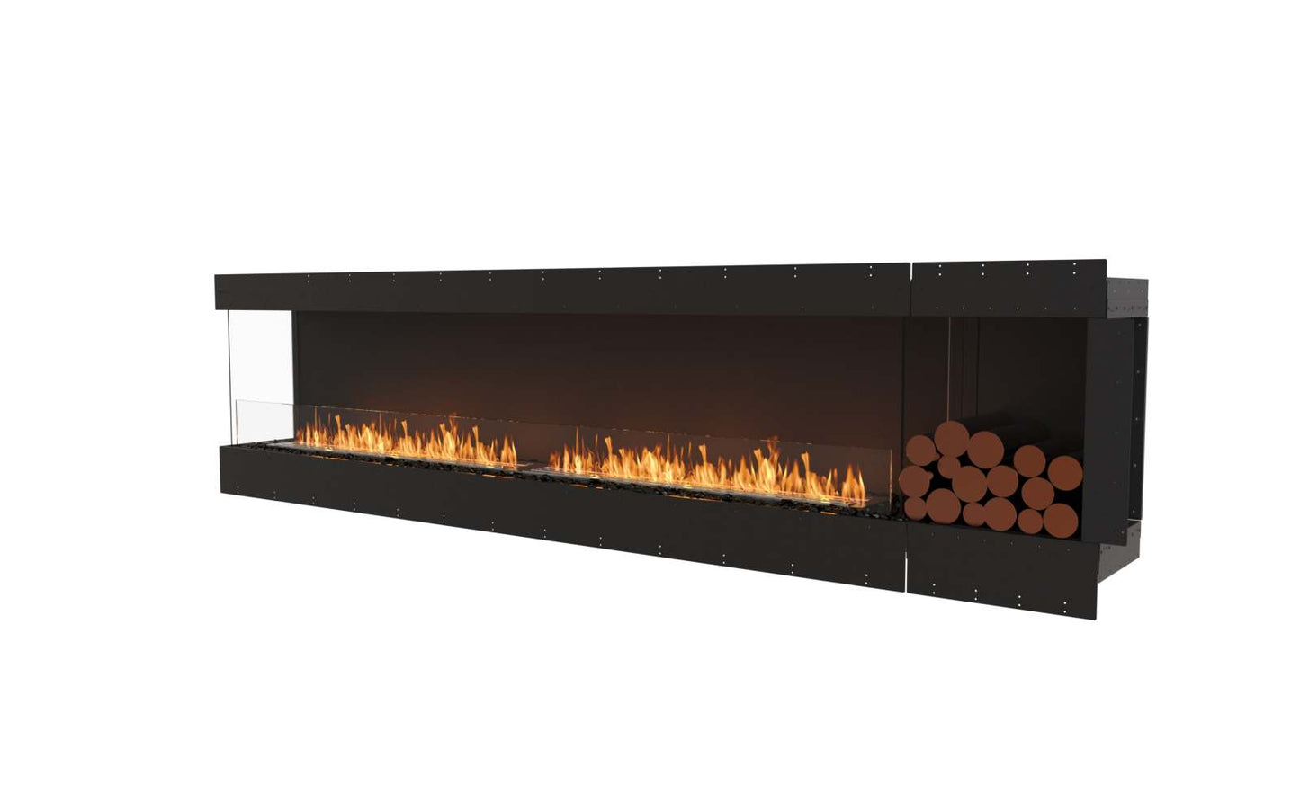 EcoSmart Flex Bioethanol Fireplace 122LC BXR Left Corner Black