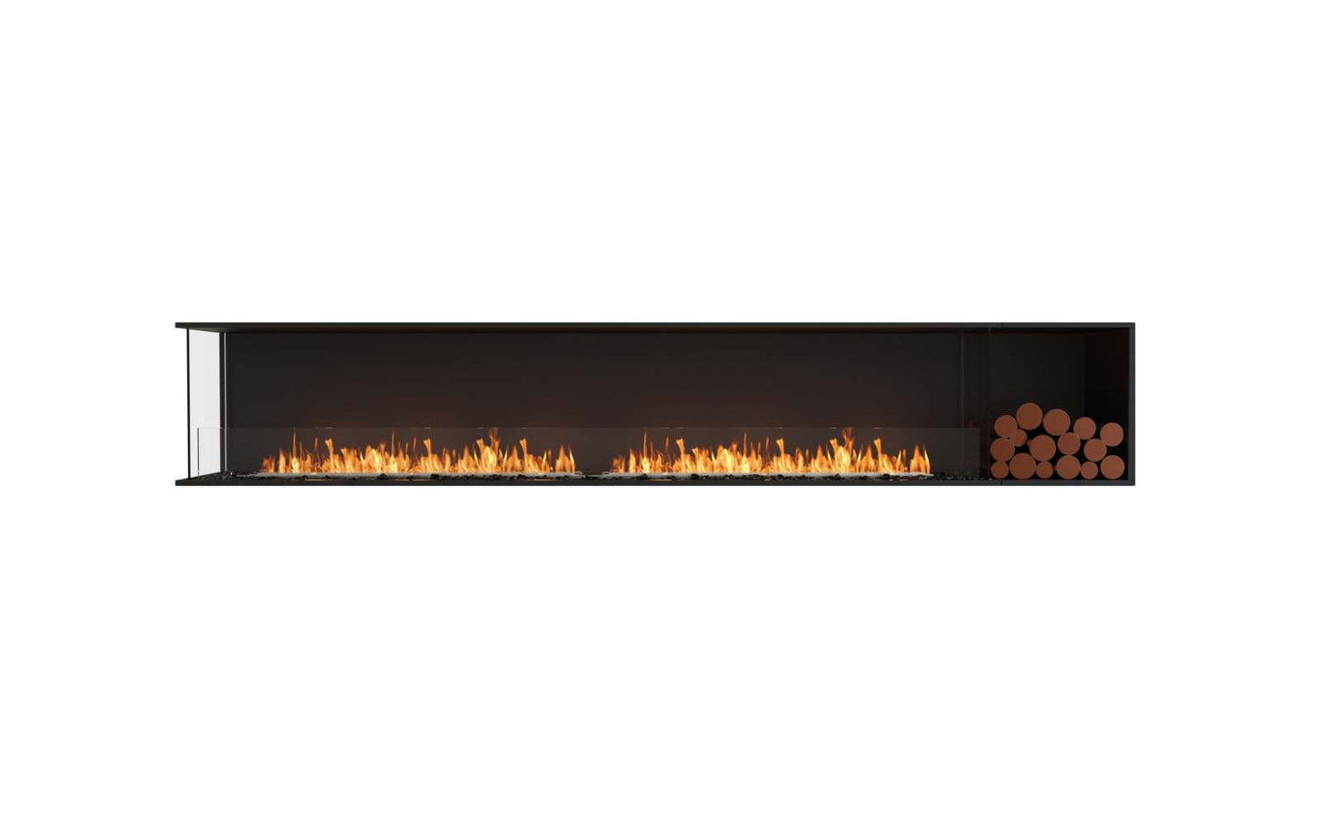 EcoSmart Flex Bioethanol Fireplace 122LC BXR Left Corner Black