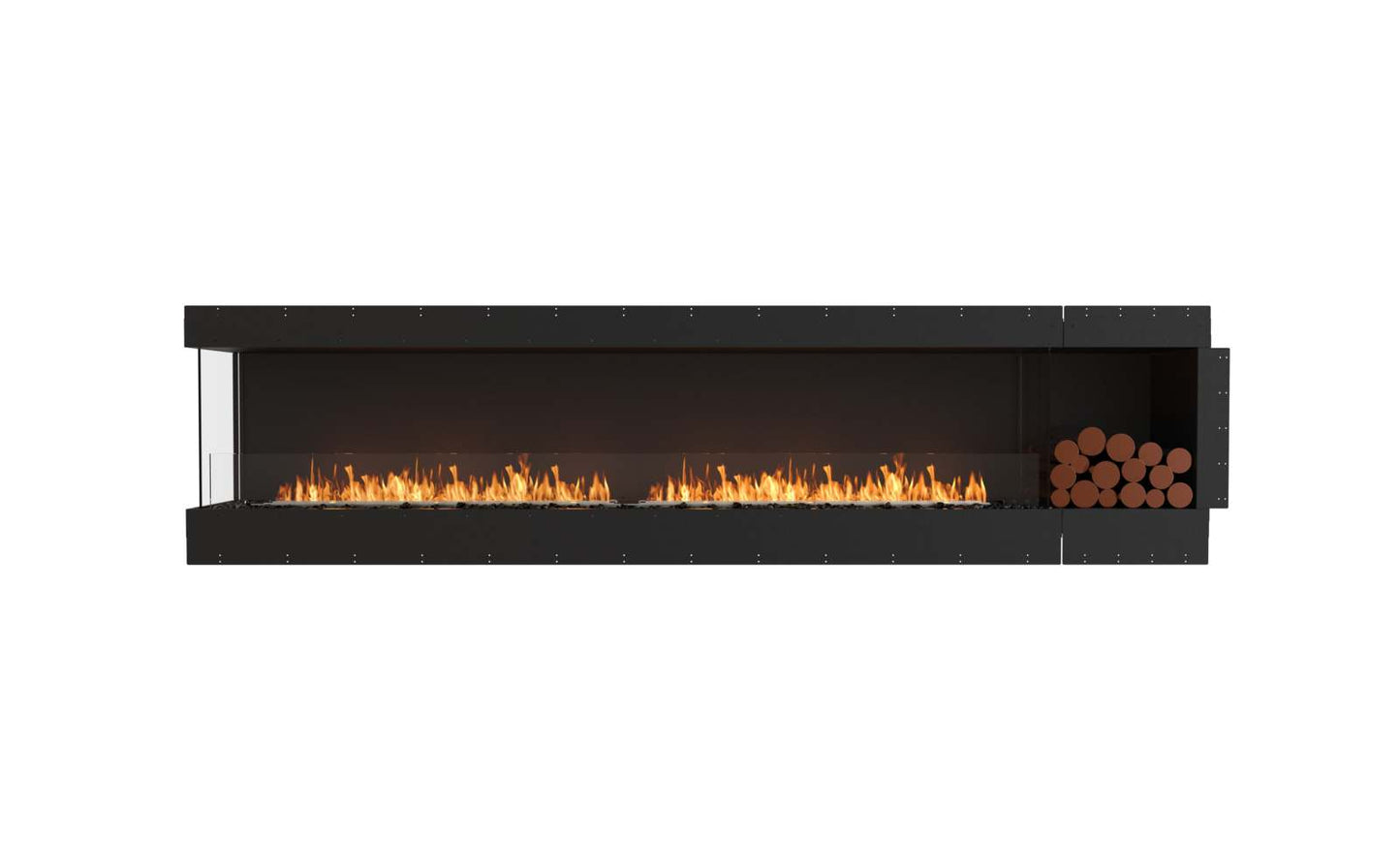 EcoSmart Flex Bioethanol Fireplace 122LC BXR Left Corner Black