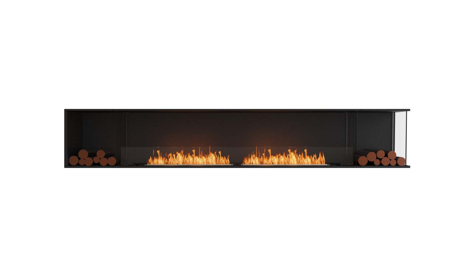 EcoSmart Flex Bioethanol Fireplace 122RC BX2 Right Corner Black