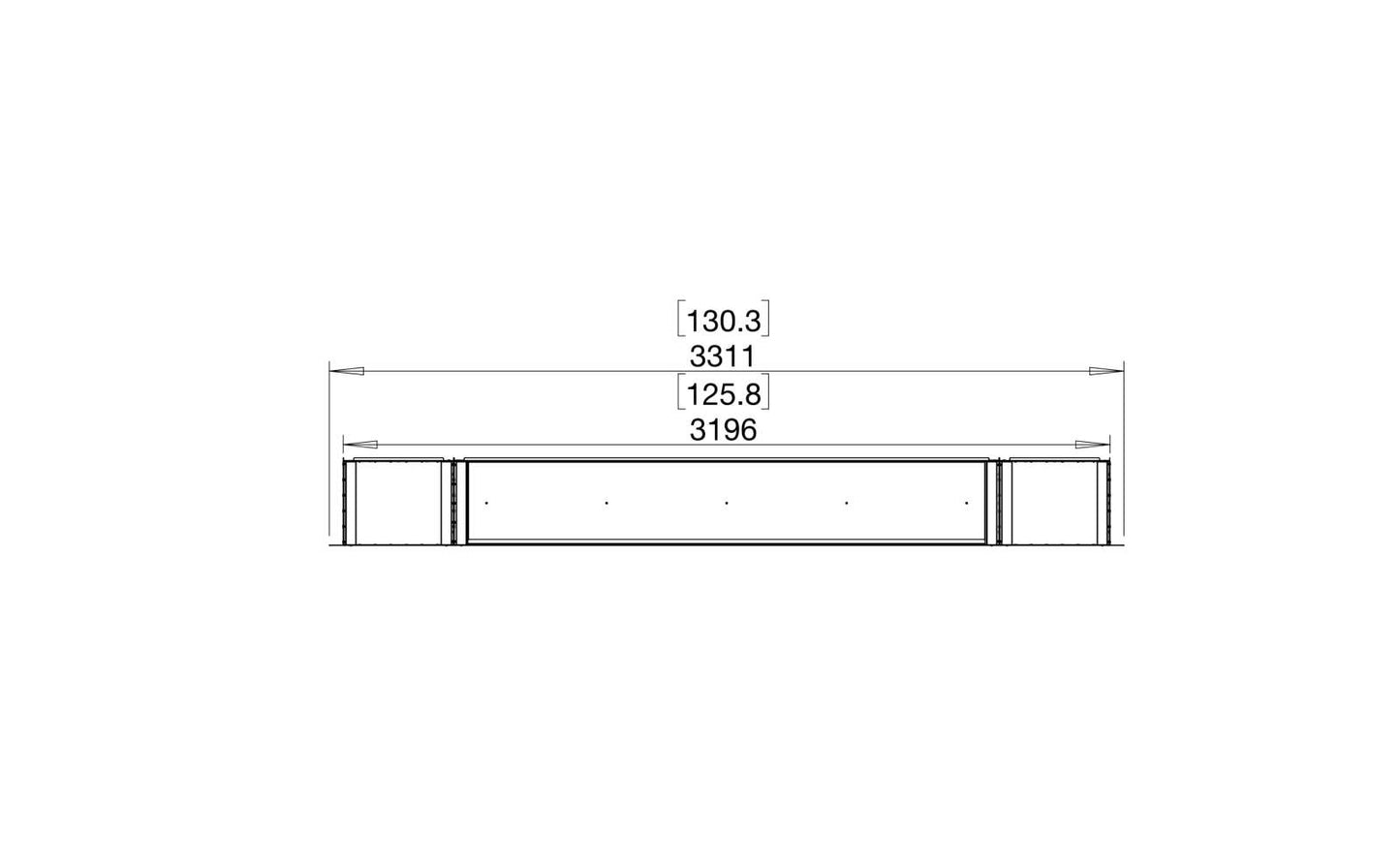 EcoSmart Flex Bioethanol Fireplace 122SS BX2 Single Sided Black