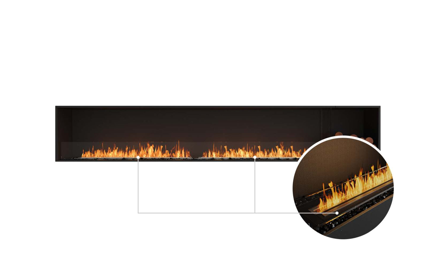 EcoSmart Flex Bioethanol Fireplace 122SS BXR Single Sided Black