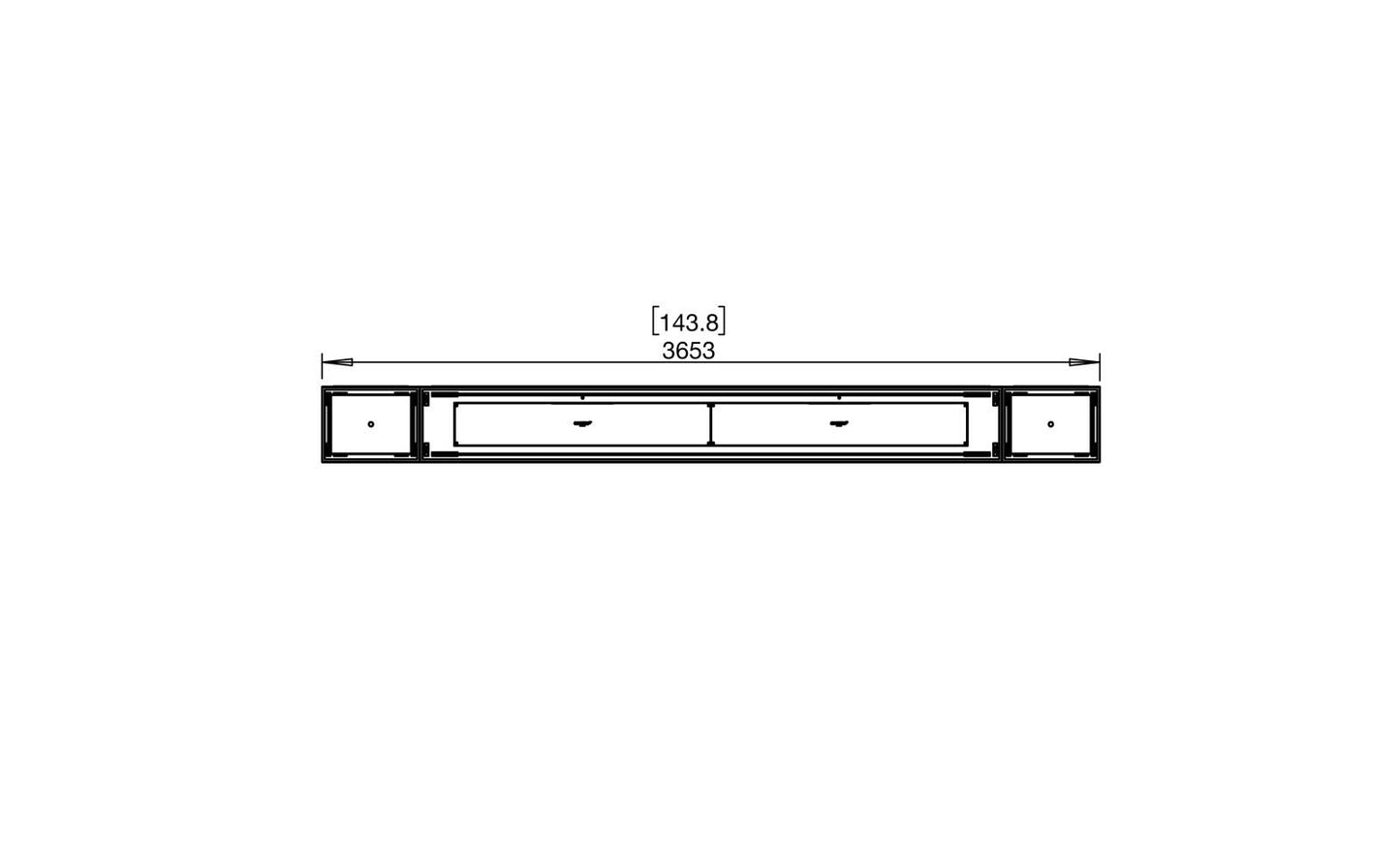EcoSmart Flex Bioethanol Fireplace 140BN BX2 Bench Black