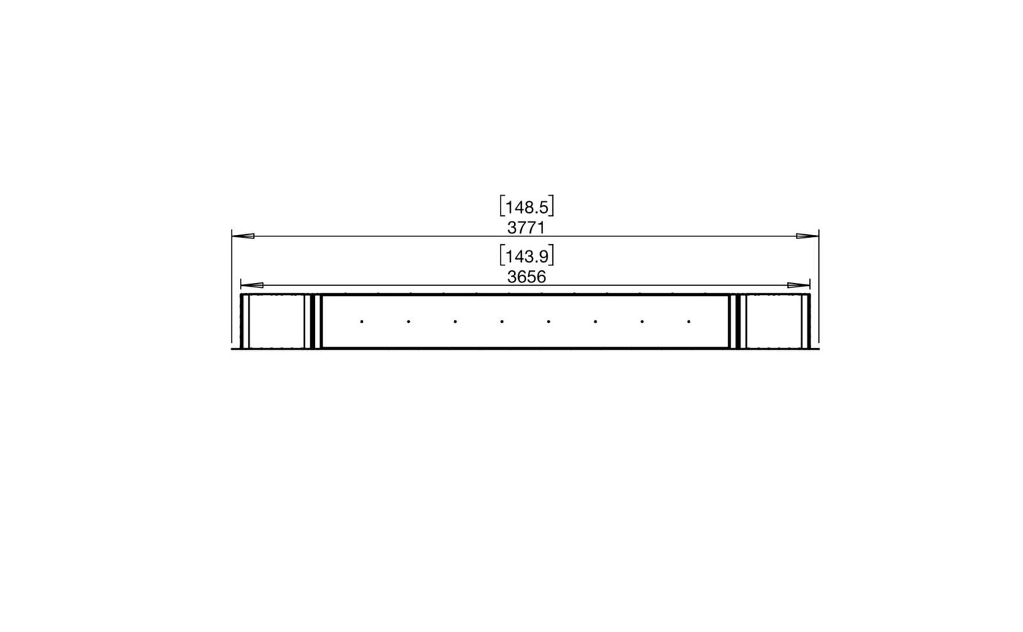EcoSmart Flex Bioethanol Fireplace 140DB BX2 Double Sided Black
