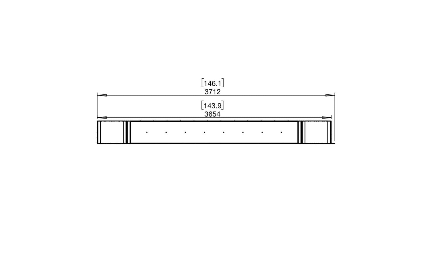 EcoSmart Flex Bioethanol Fireplace 140PN BX2 Peninsula Black