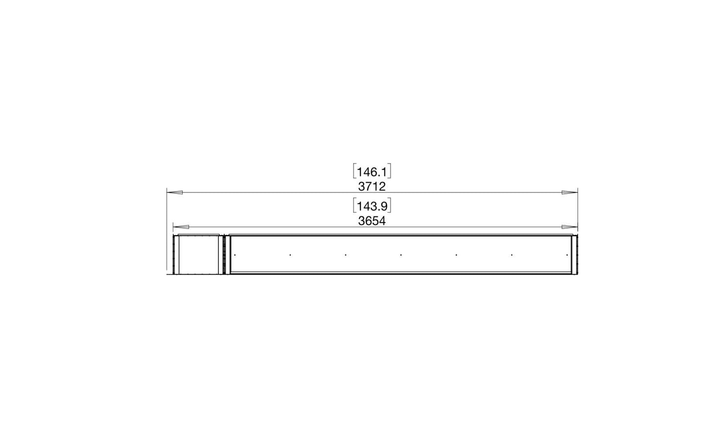 EcoSmart Flex Bioethanol Fireplace 140RC BXL Right Corner Black