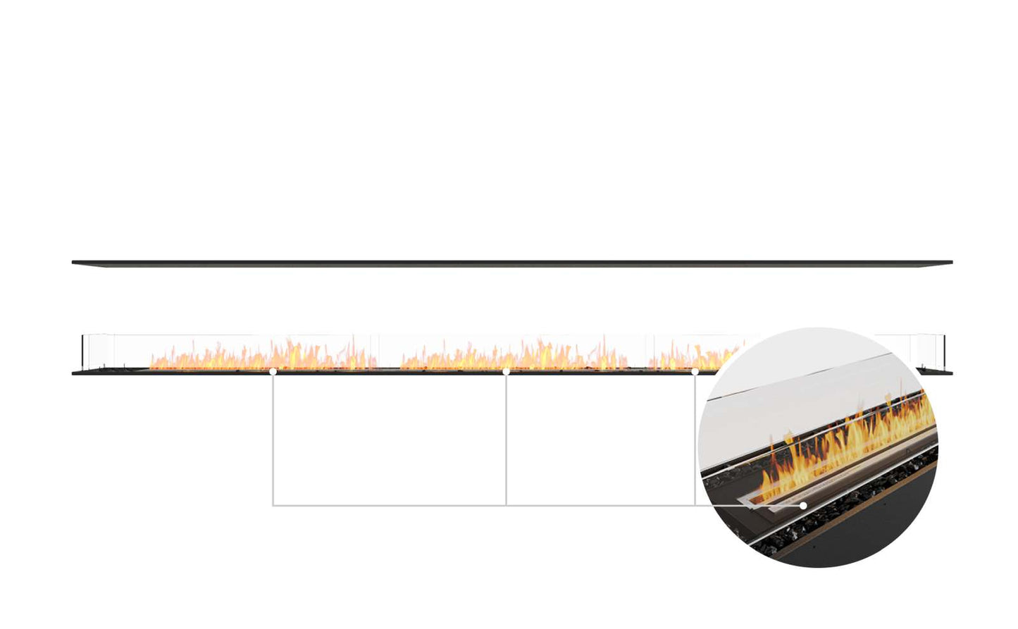 EcoSmart Flex Bioethanol Fireplace 158IL Island Black