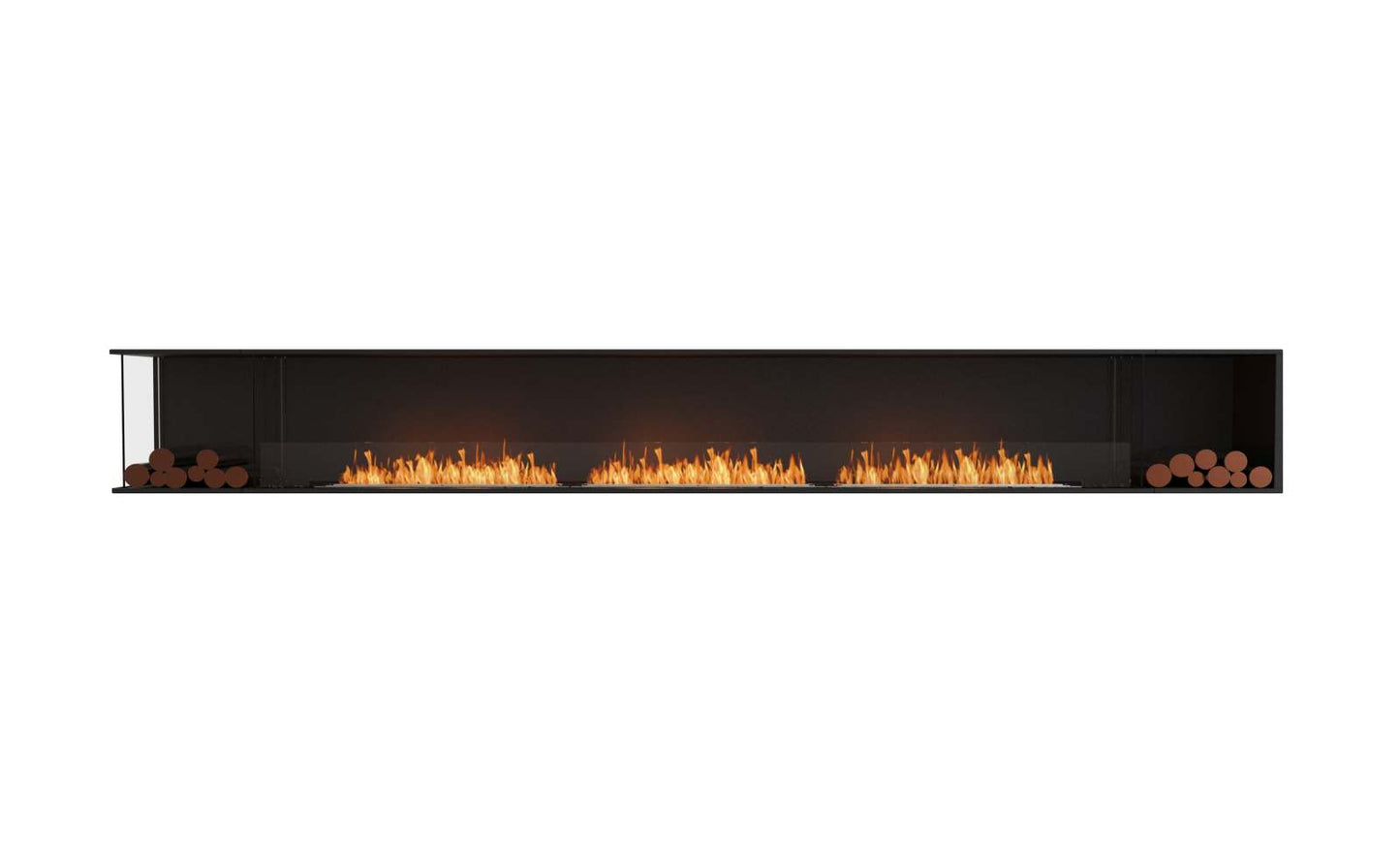 EcoSmart Flex Bioethanol Fireplace 158LC BX2 Left Corner Black