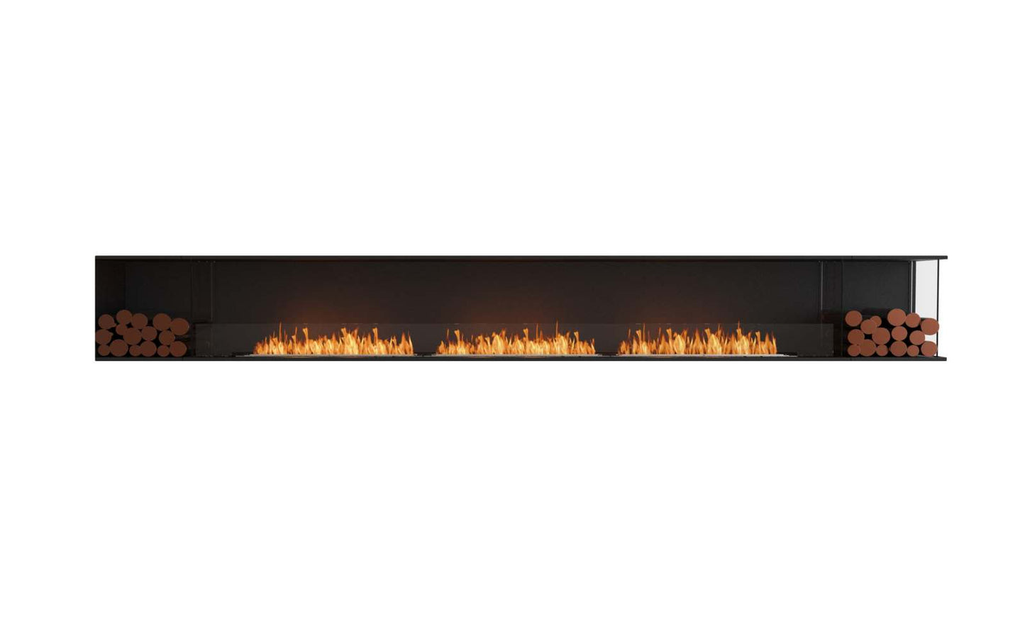 EcoSmart Flex Bioethanol Fireplace 158RC BX2 Right Corner Black