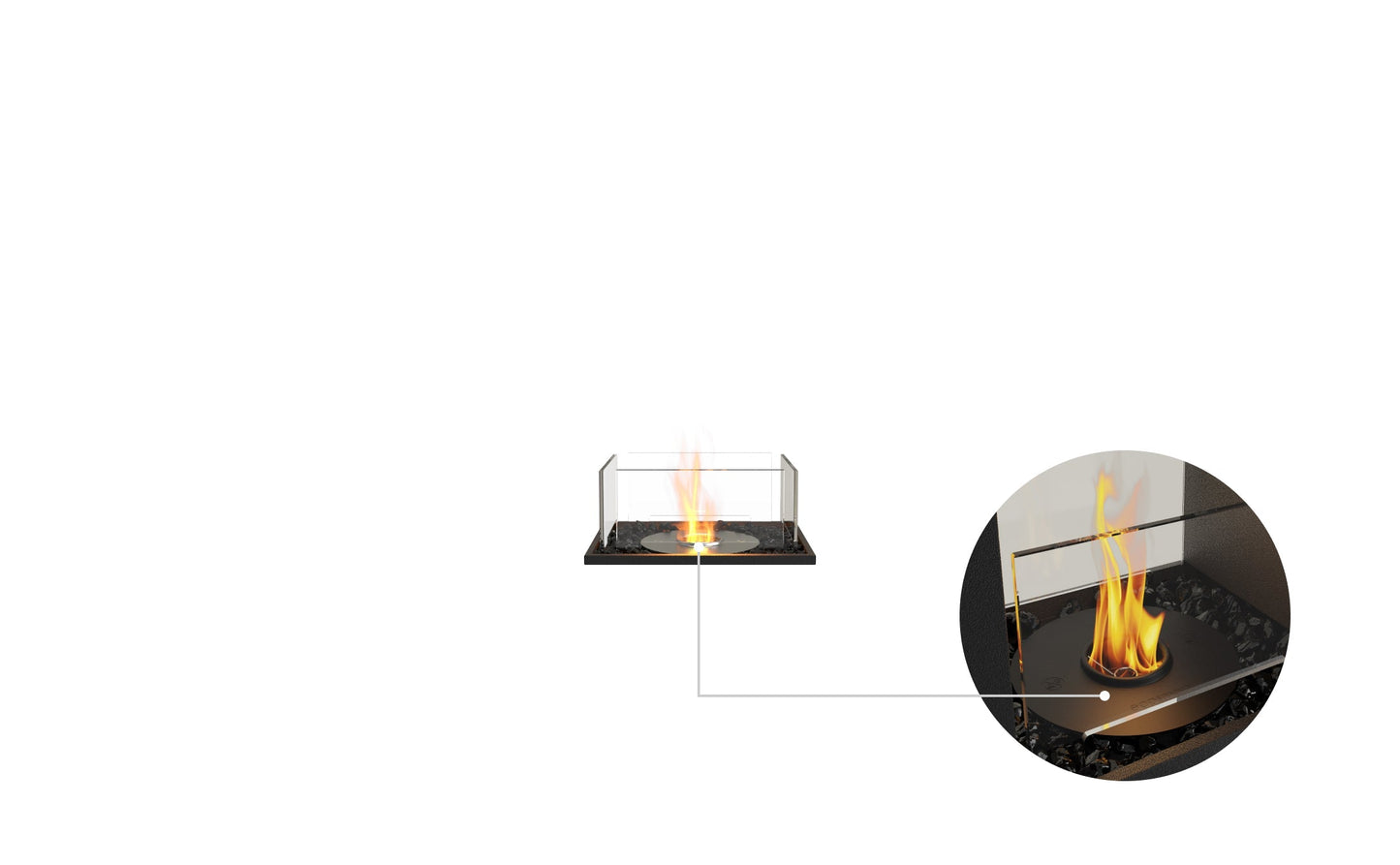 EcoSmart Flex Bioethanol Fireplace 18BN Bench Black