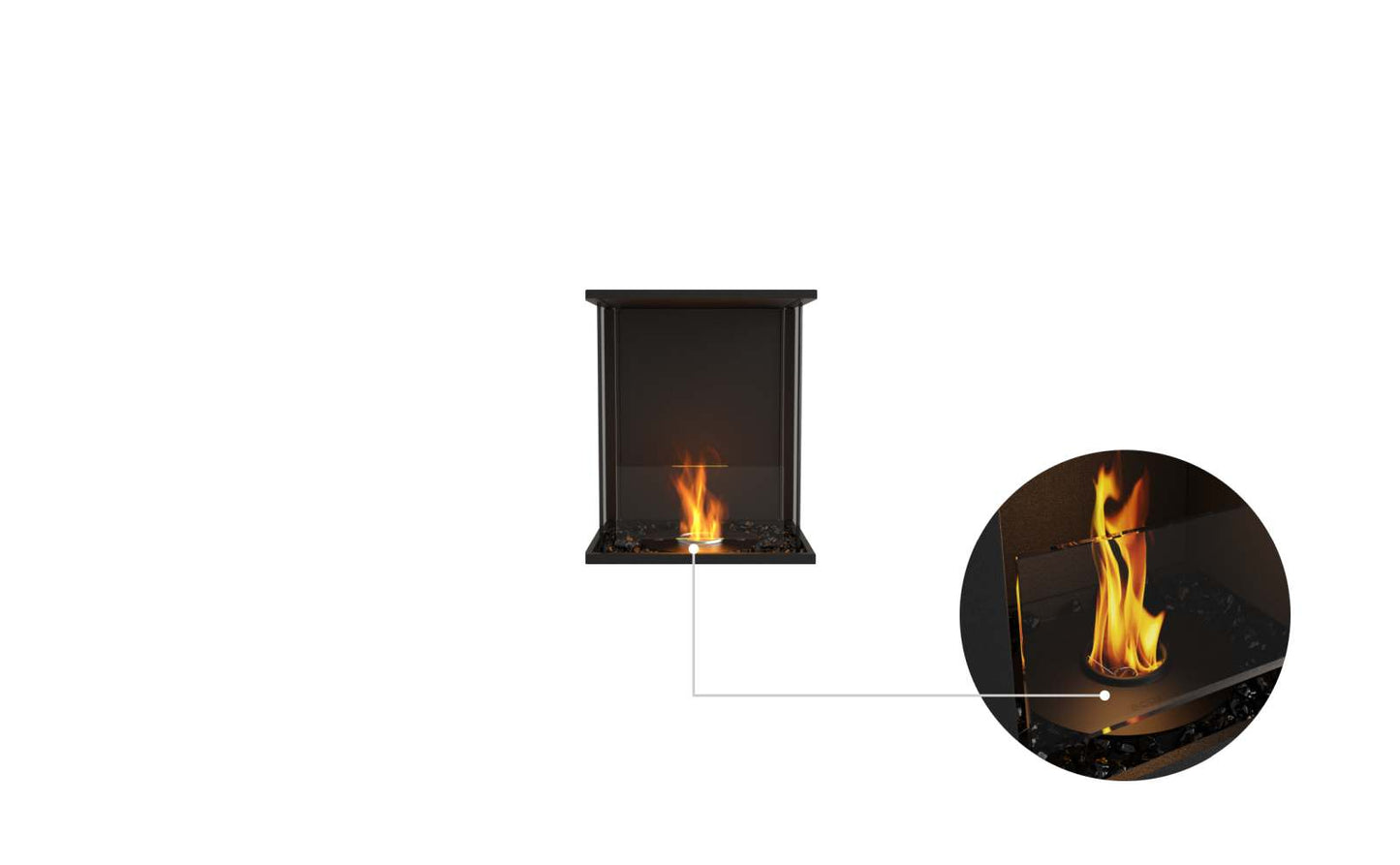 EcoSmart Flex Bioethanol Fireplace 18BY Bay Black