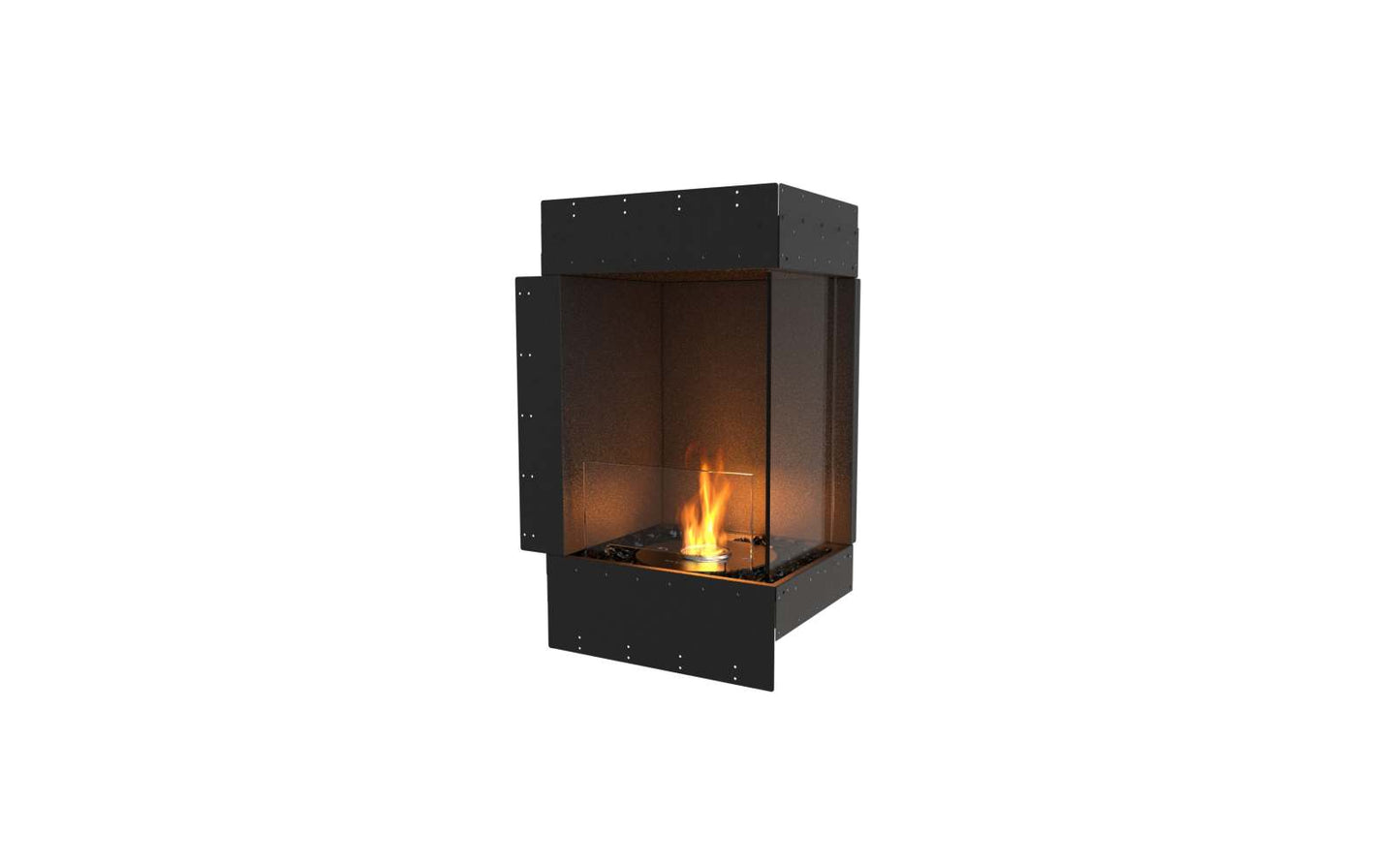 EcoSmart Flex Bioethanol Fireplace 18RC Right Corner Black