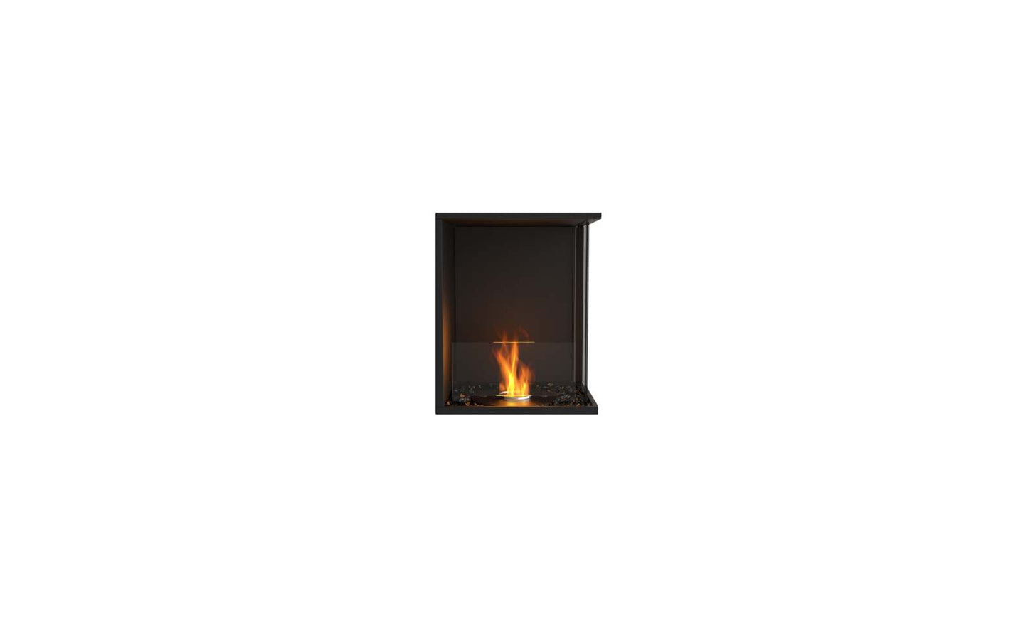 EcoSmart Flex Bioethanol Fireplace 18RC Right Corner Black