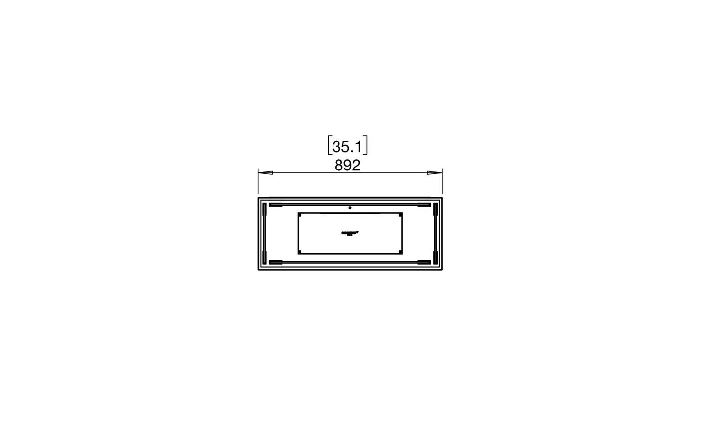 EcoSmart Flex Bioethanol Fireplace 32BN Bench Black