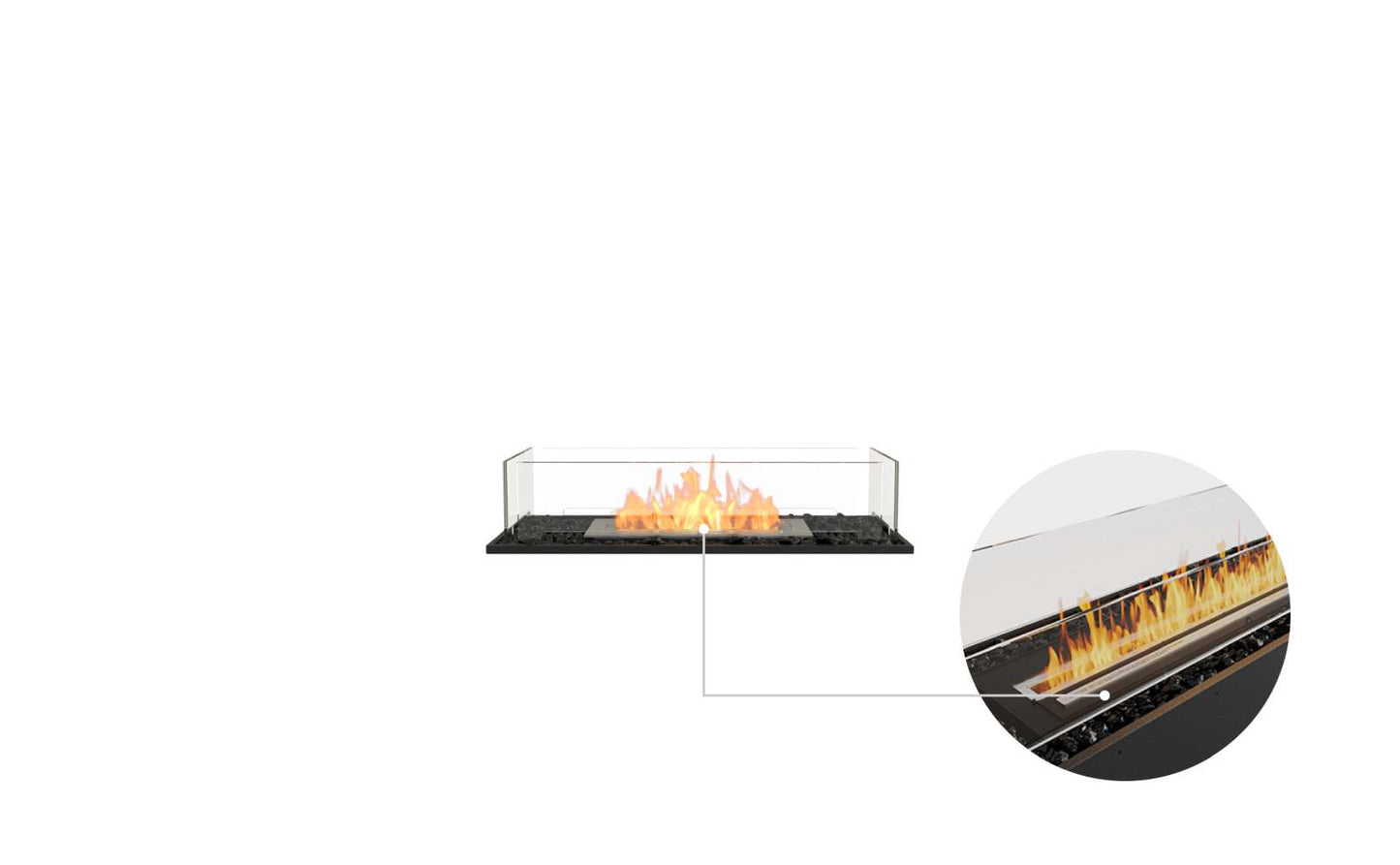 EcoSmart Flex Bioethanol Fireplace 32BN Bench Black