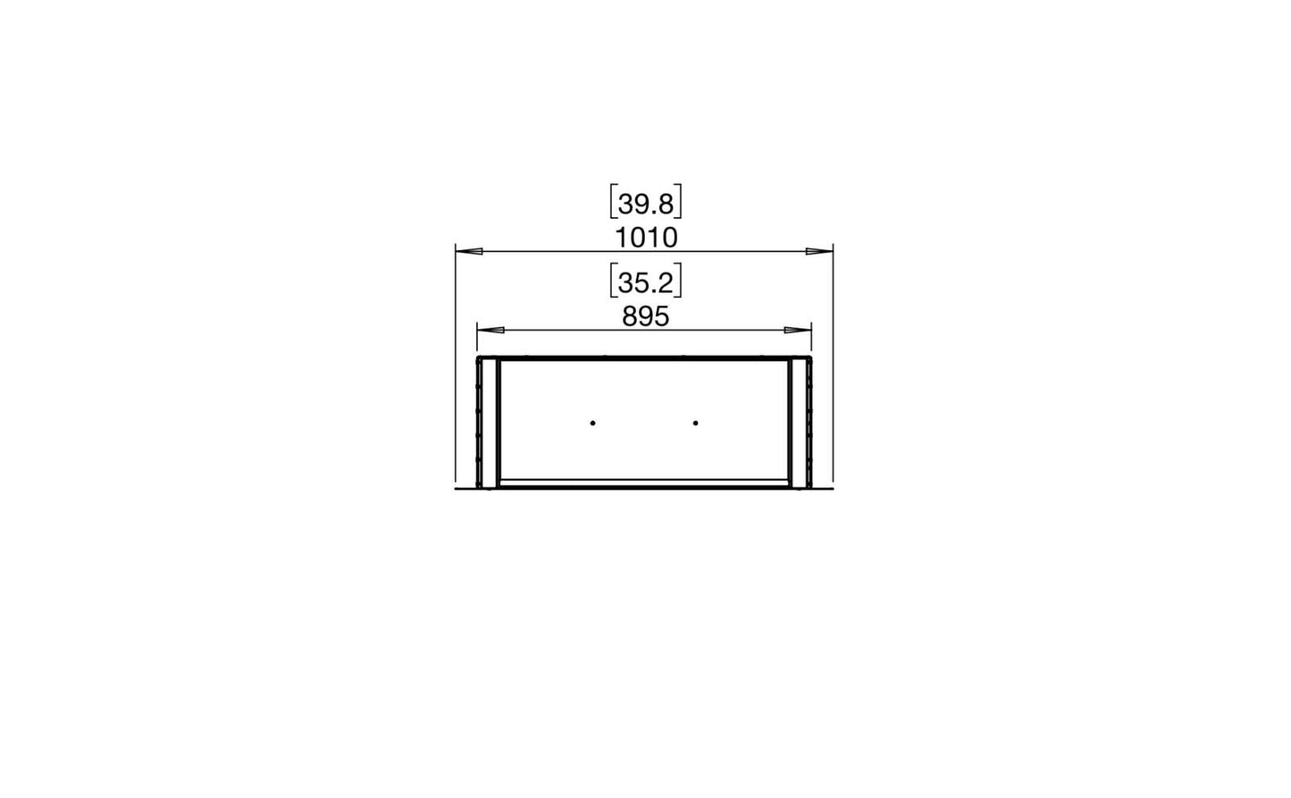 EcoSmart Flex Bioethanol Fireplace 32DB Double Sided Black
