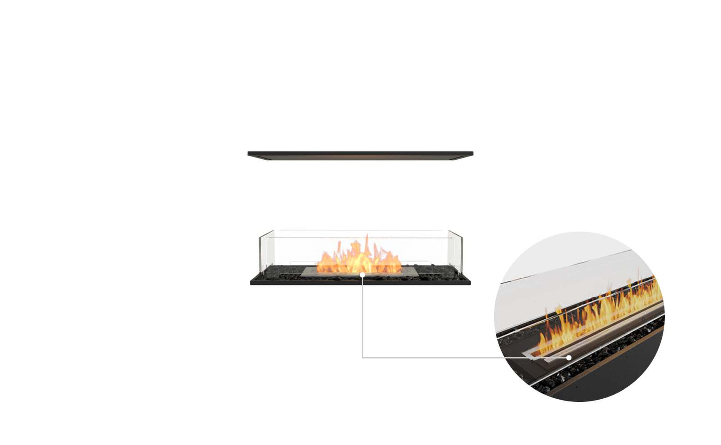 EcoSmart Flex Bioethanol Fireplace 32IL Island Black
