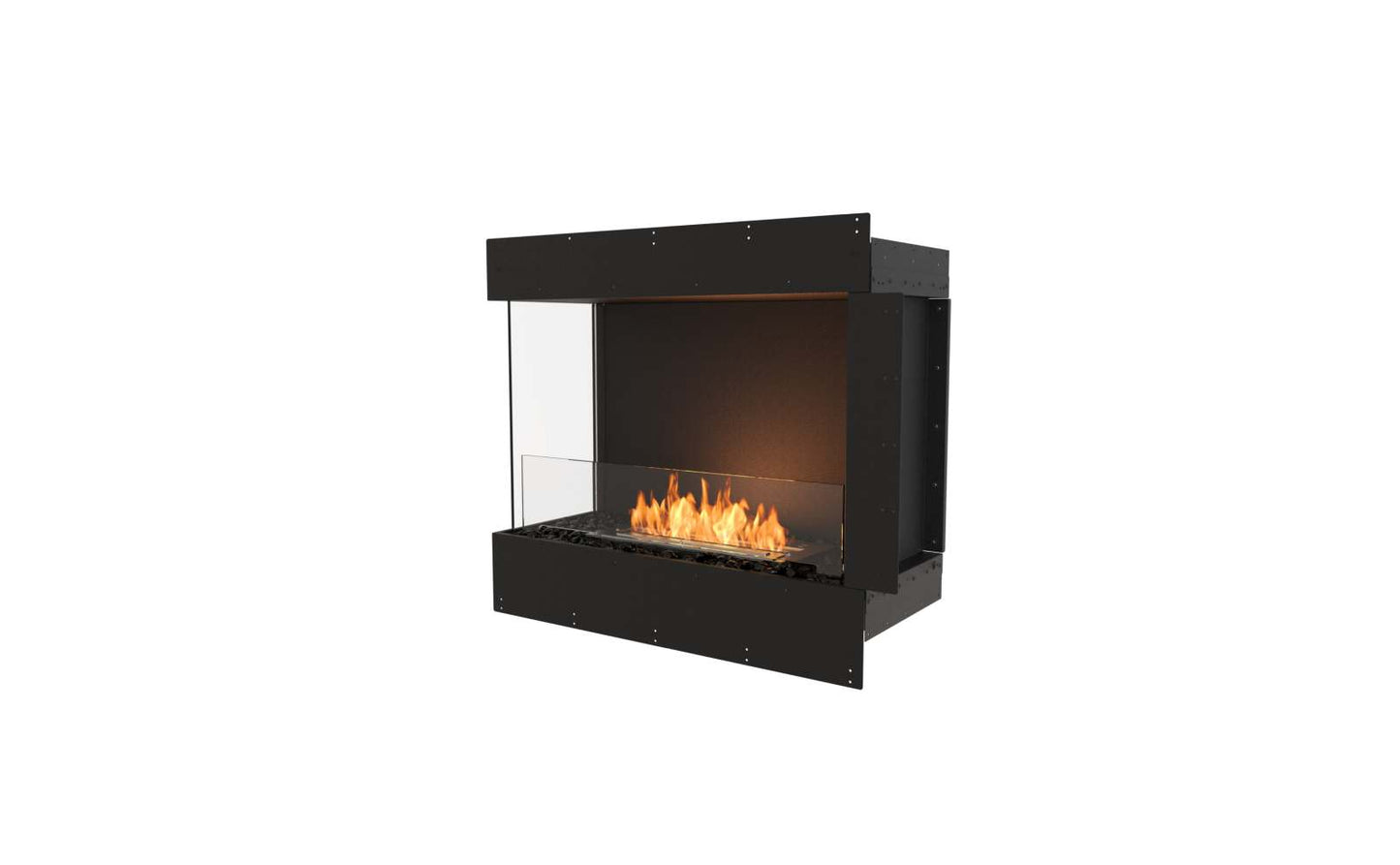 EcoSmart Flex Bioethanol Fireplace 32LC Left Corner Black