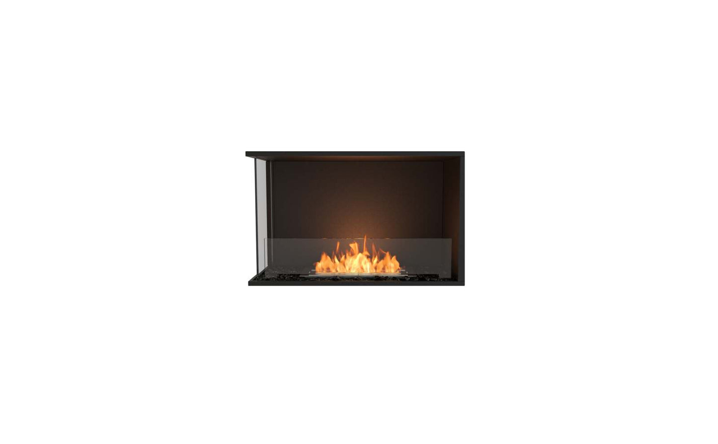 EcoSmart Flex Bioethanol Fireplace 32LC Left Corner Black