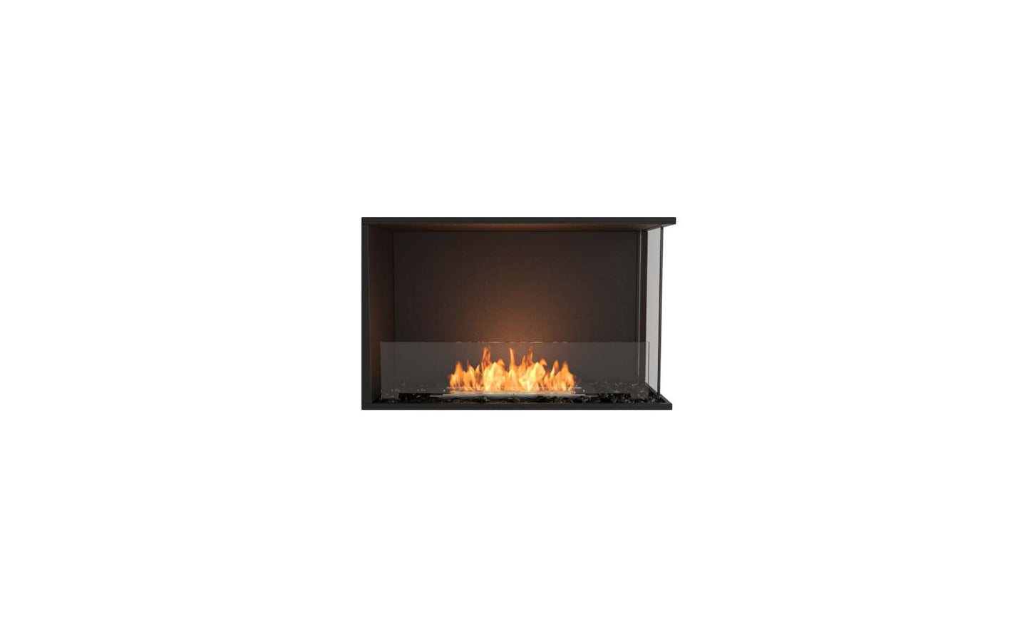 EcoSmart Flex Bioethanol Fireplace 32RC Right Corner Black