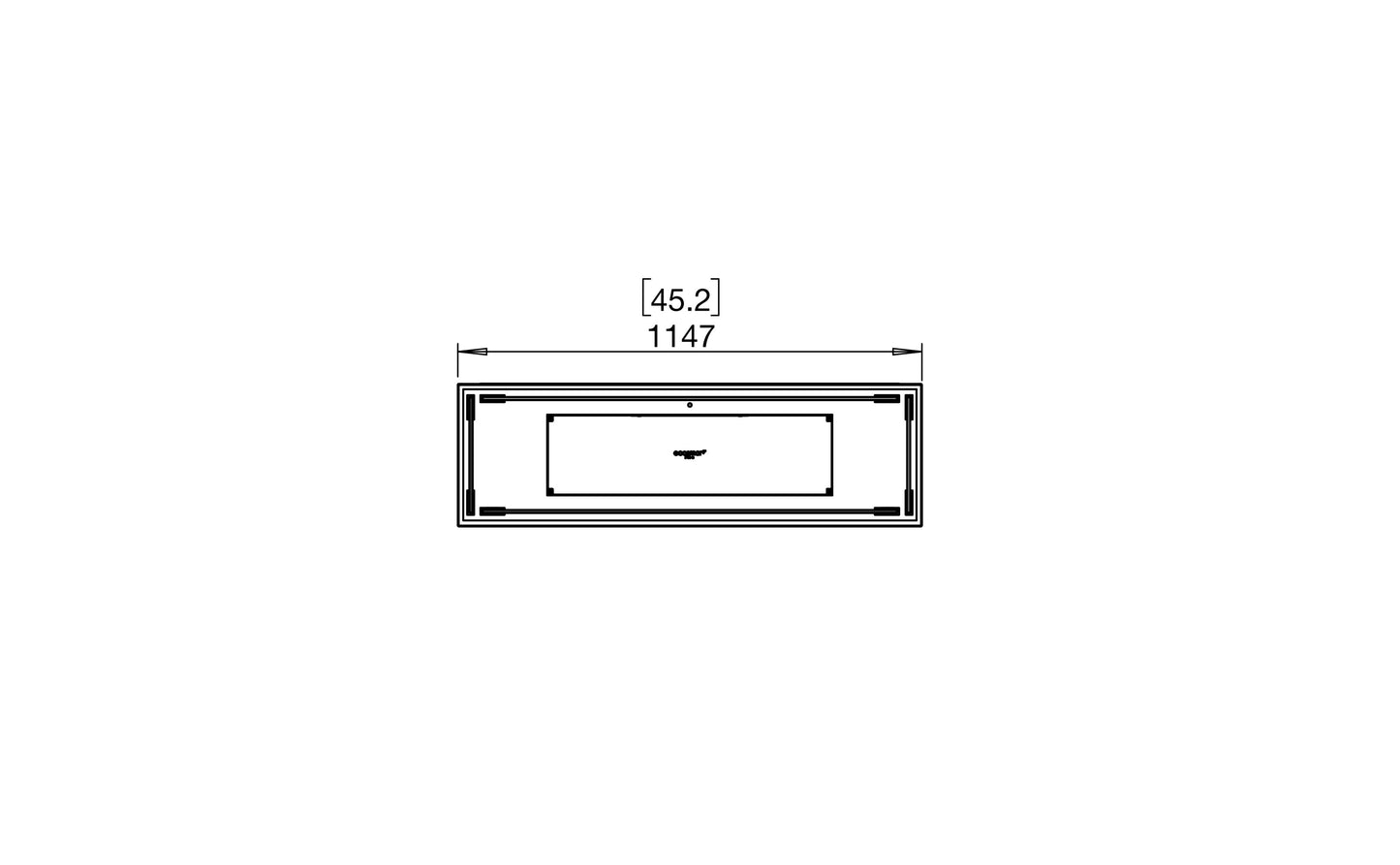 EcoSmart Flex Bioethanol Fireplace 42BN Bench Black