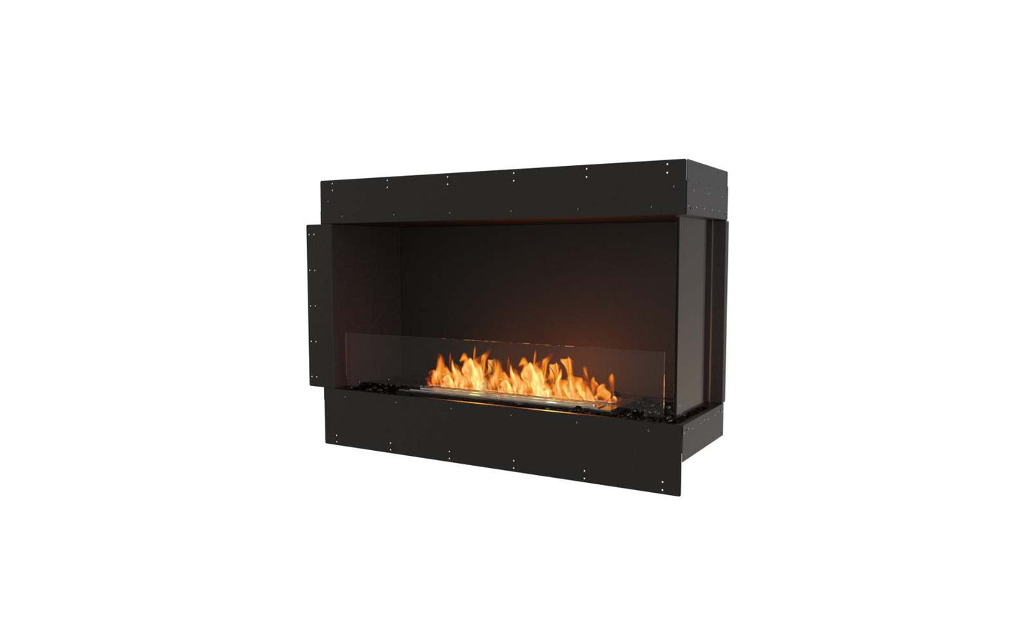 EcoSmart Flex Bioethanol Fireplace 42RC Right Corner Black