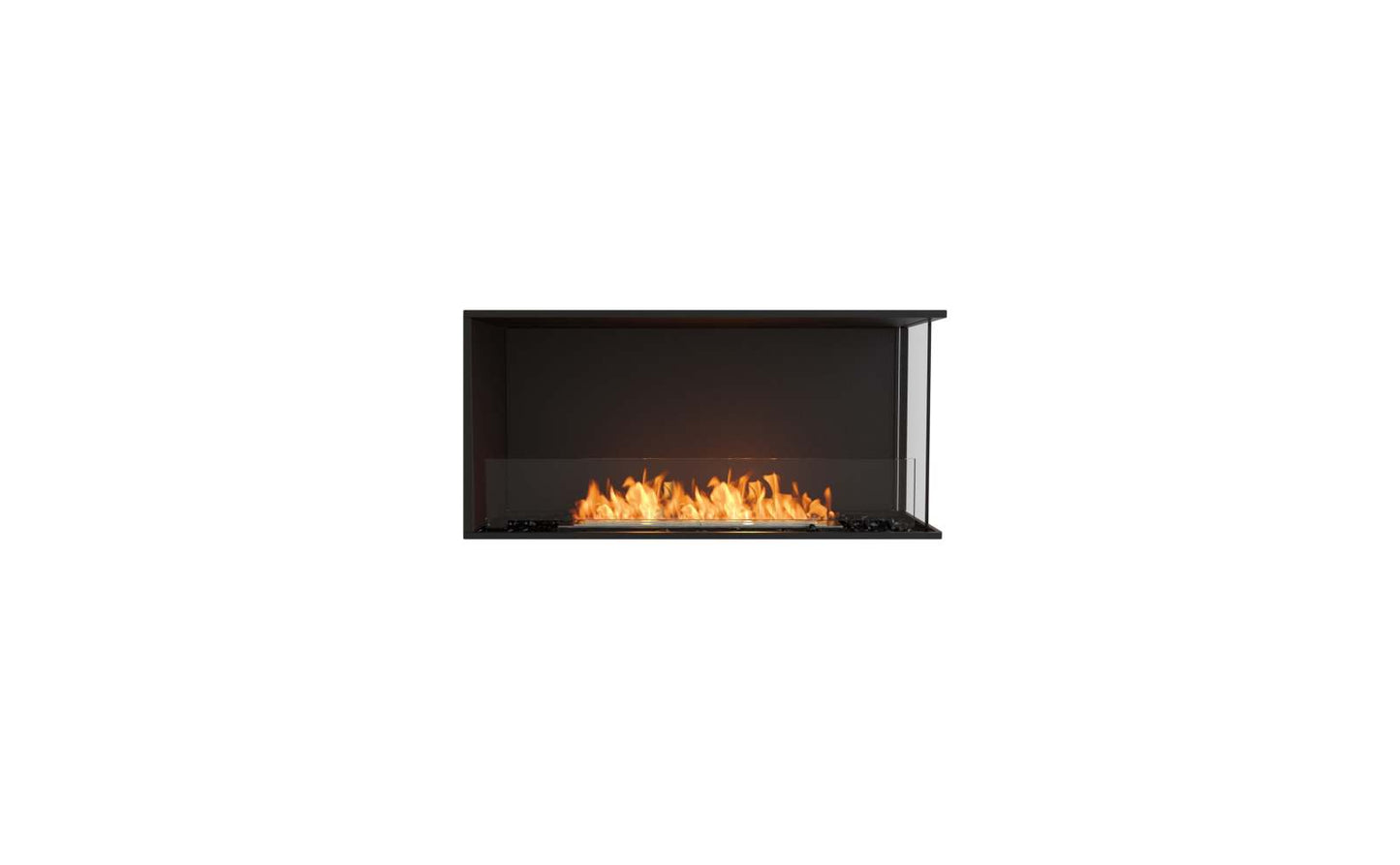 EcoSmart Flex Bioethanol Fireplace 42RC Right Corner Black
