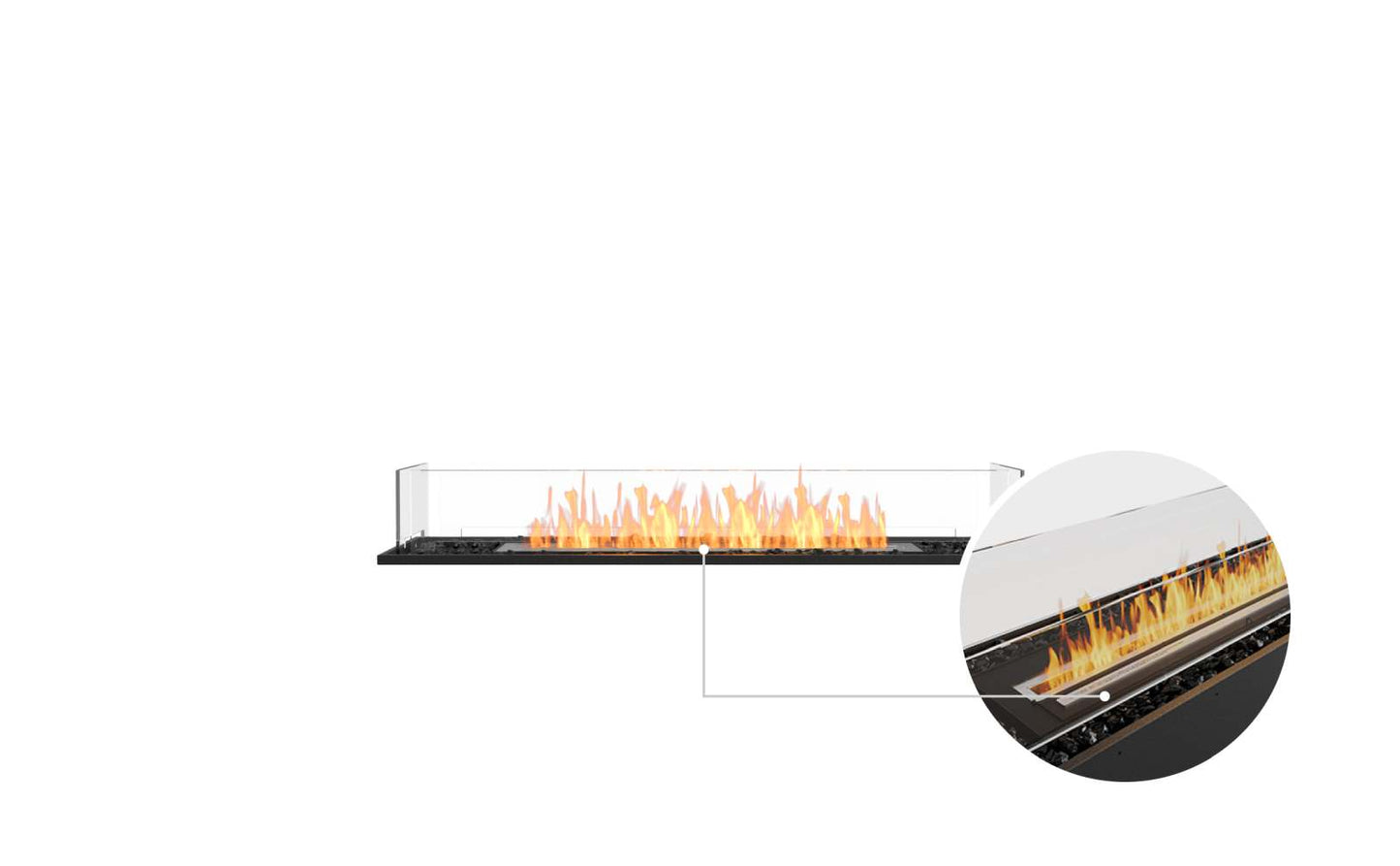 EcoSmart Flex Bioethanol Fireplace 50BN Bench Black
