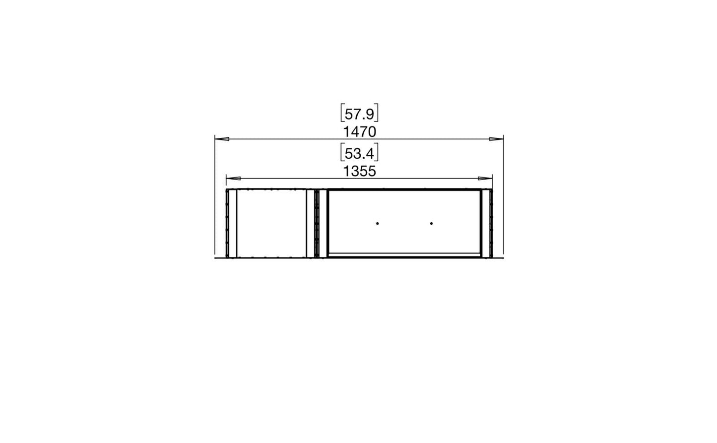 EcoSmart Flex Bioethanol Fireplace 50DB BX1 Double Sided Black