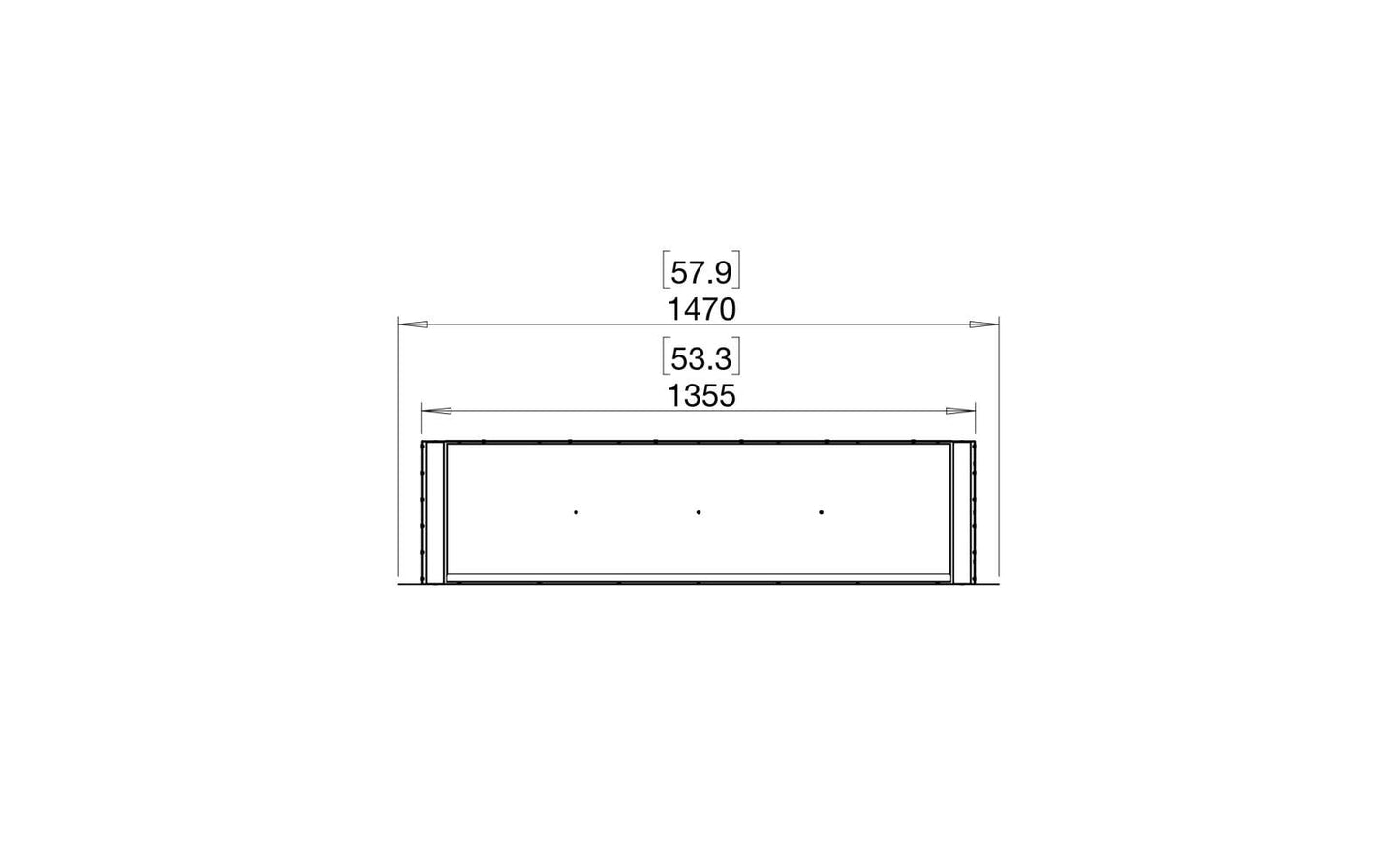 EcoSmart Flex Bioethanol Fireplace 50DB Double Sided Black