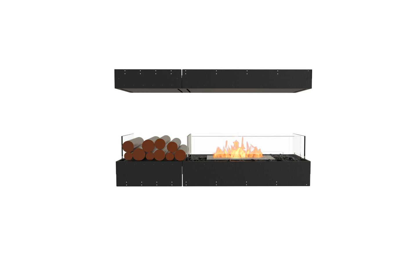 EcoSmart Flex Bioethanol Fireplace 50IL BX1 Island Black