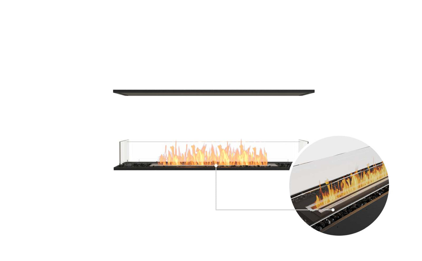 EcoSmart Flex Bioethanol Fireplace 50IL Island Black