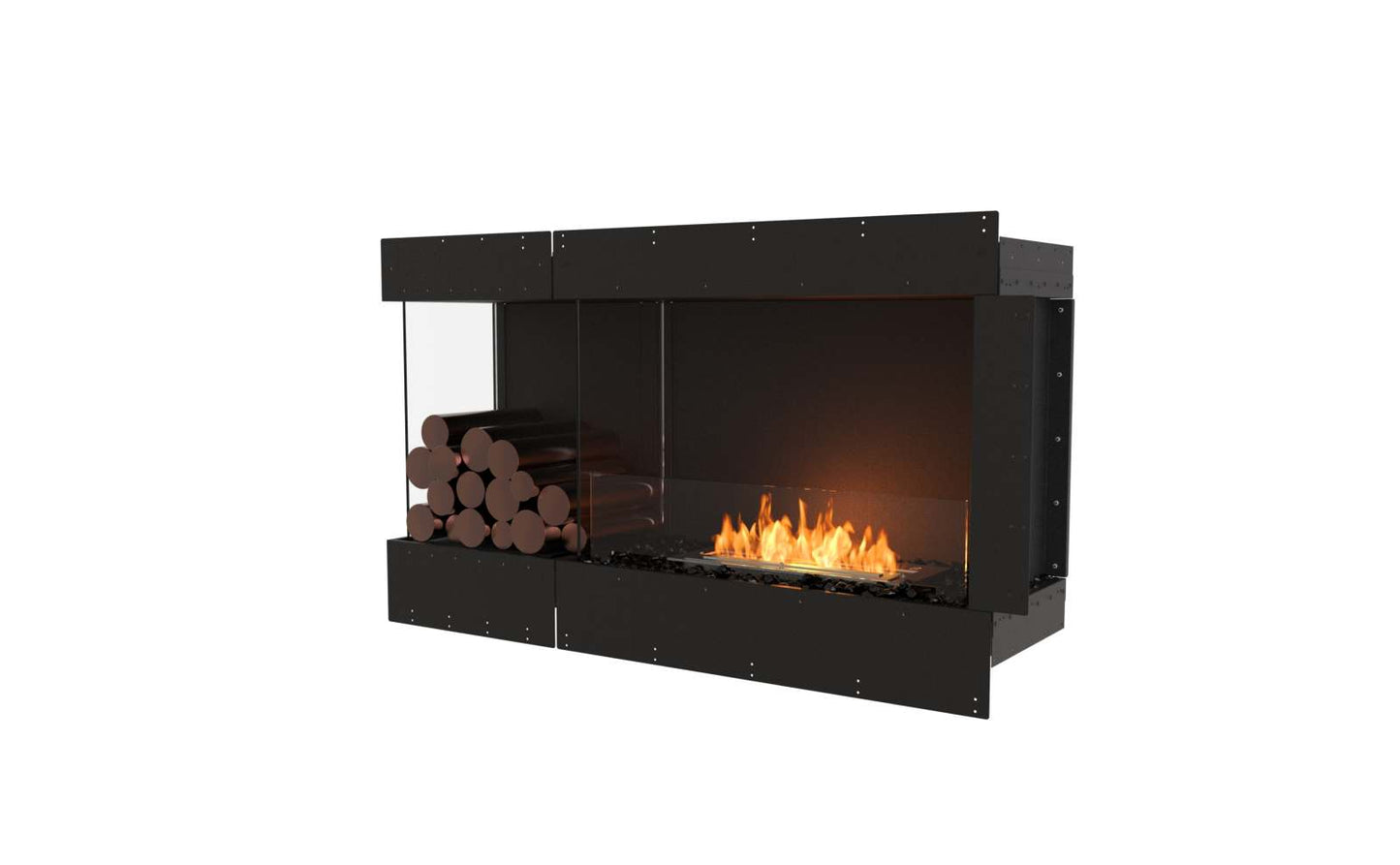 EcoSmart Flex Bioethanol Fireplace 50LC BXL Left Corner Black