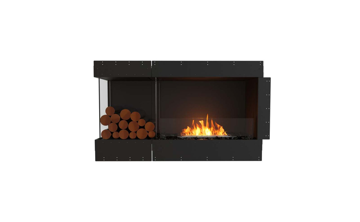 EcoSmart Flex Bioethanol Fireplace 50LC BXL Left Corner Black