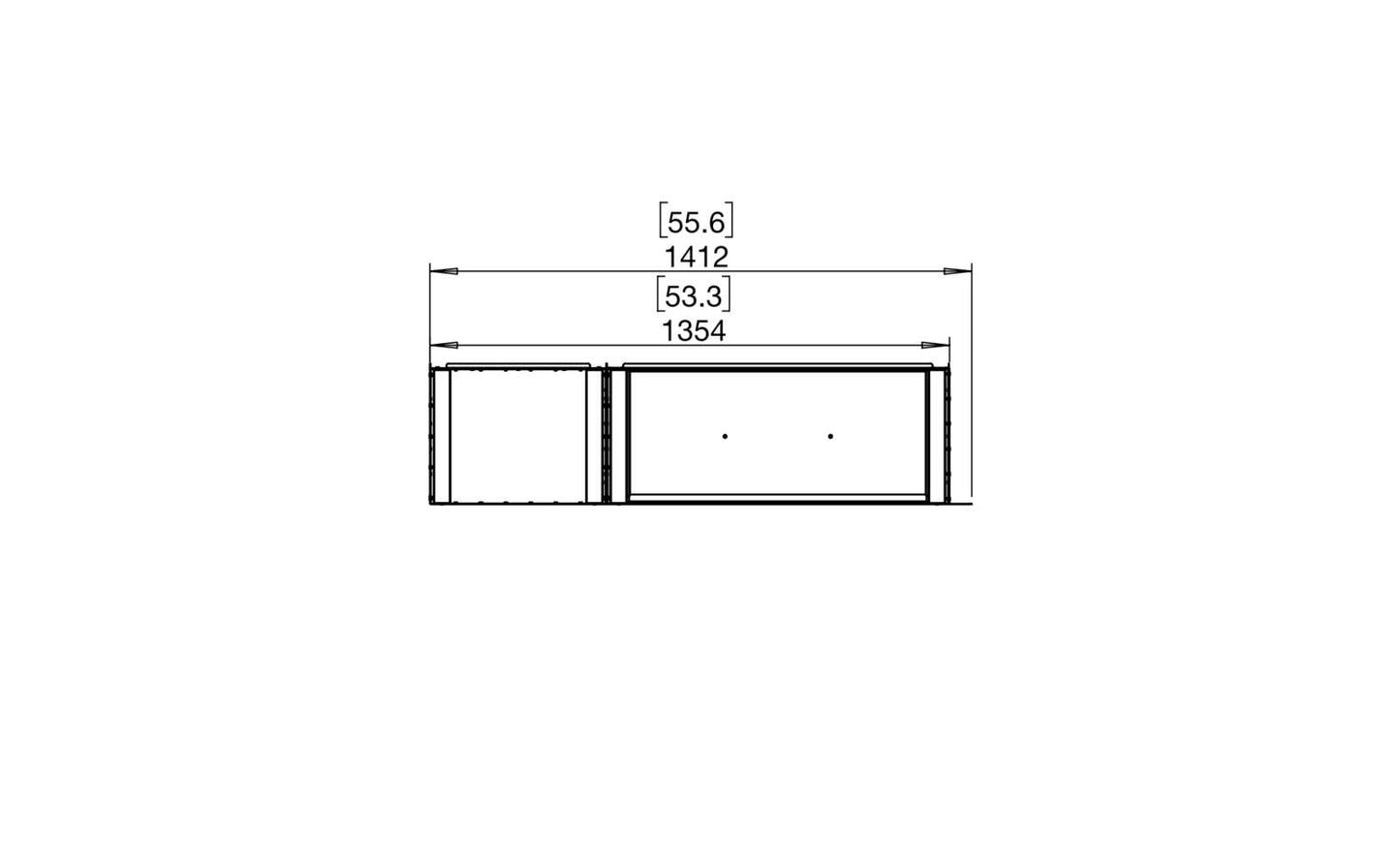 EcoSmart Flex Bioethanol Fireplace 50LC BXL Left Corner Black