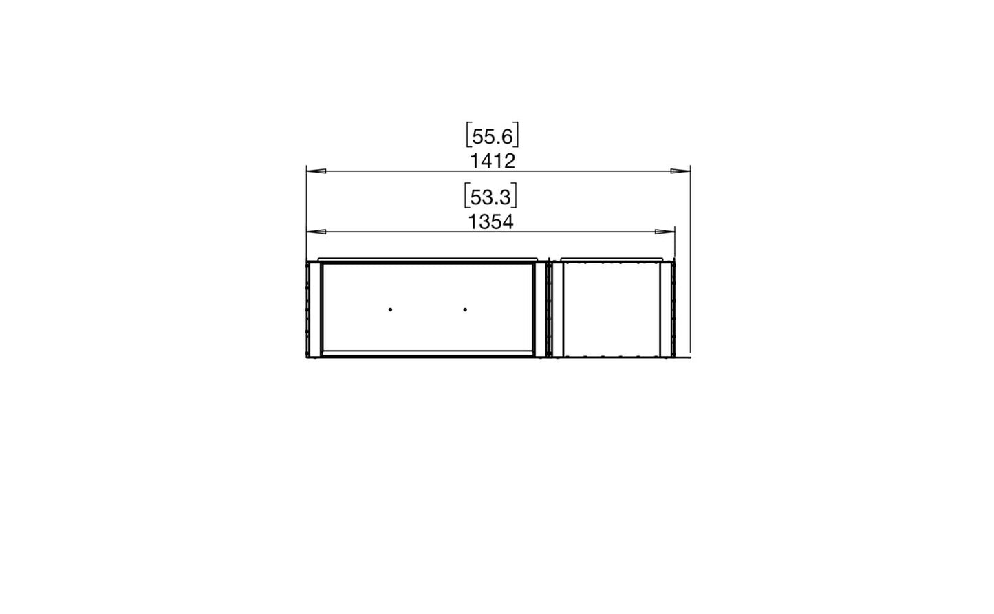EcoSmart Flex Bioethanol Fireplace 50LC BXR Left Corner Black