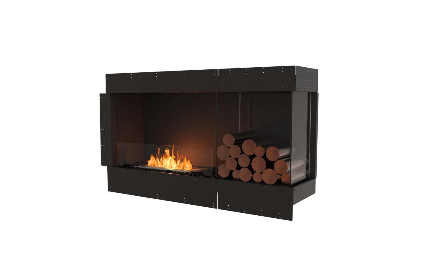 EcoSmart Flex Bioethanol Fireplace 50RC BXR Right Corner Black