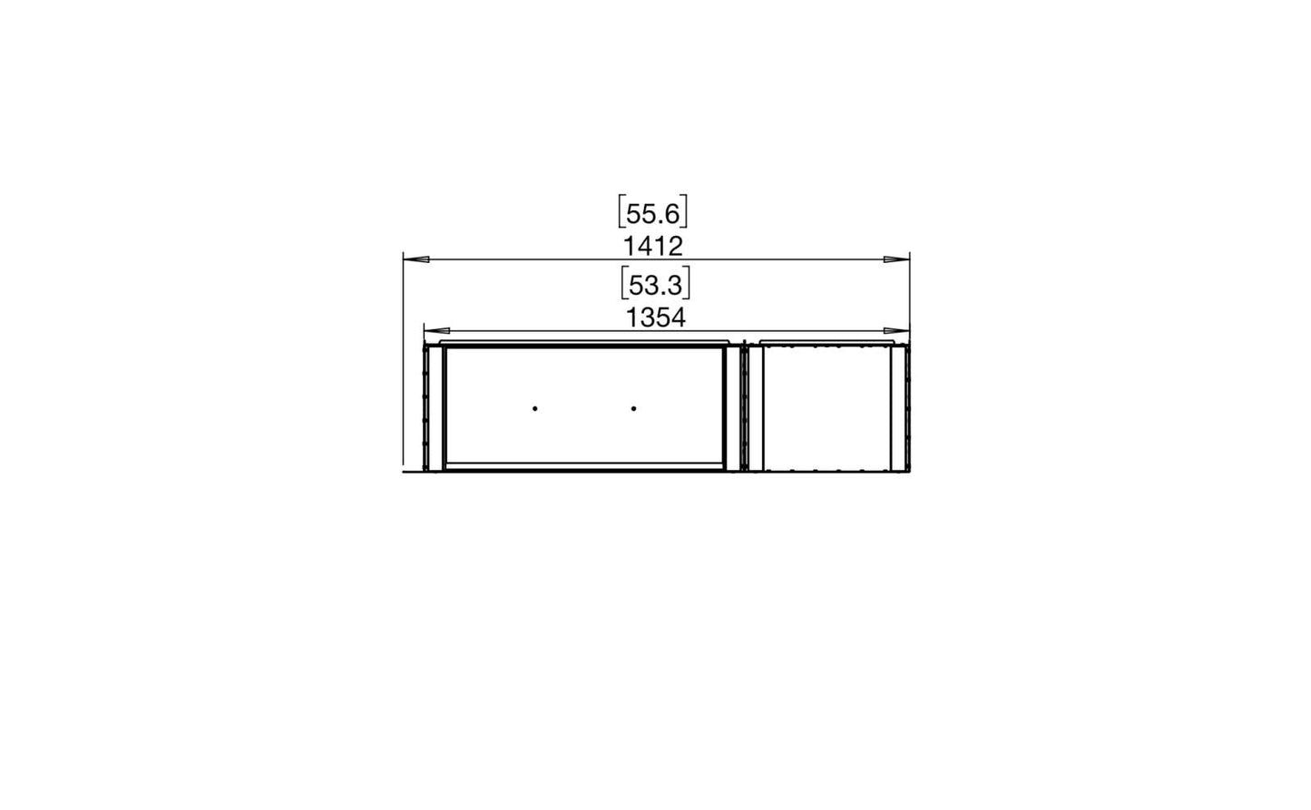 EcoSmart Flex Bioethanol Fireplace 50RC BXR Right Corner Black