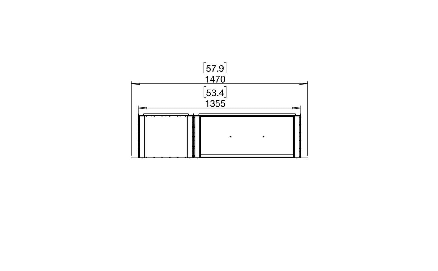 EcoSmart Flex Bioethanol Fireplace 50SS BXL Single Sided Black