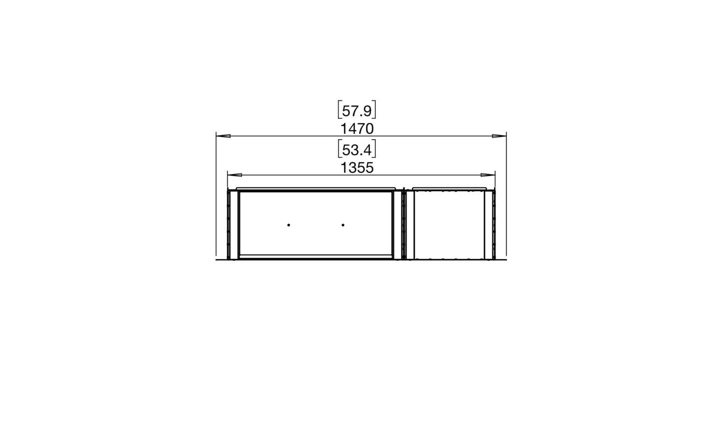 EcoSmart Flex Bioethanol Fireplace 50SS BXR Single Sided Black
