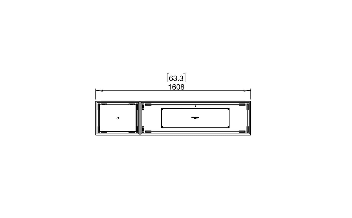 EcoSmart Flex Bioethanol Fireplace 60BN BX1 Bench Black
