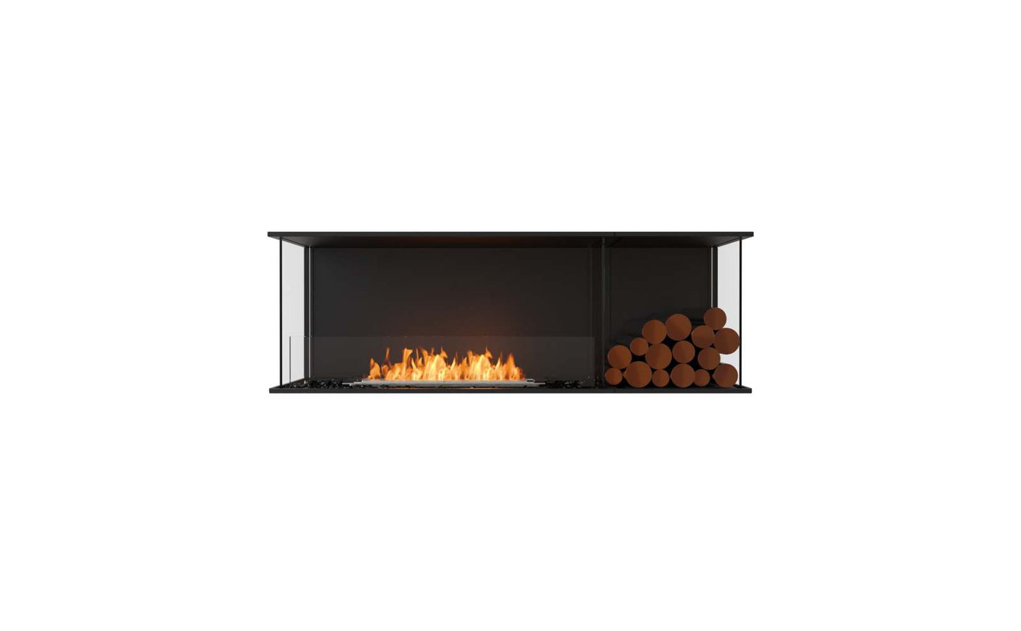 EcoSmart Flex Bioethanol Fireplace 60BY BXR Bay Black