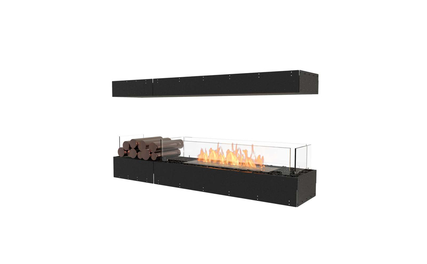 EcoSmart Flex Bioethanol Fireplace 60IL BX1 Island Black