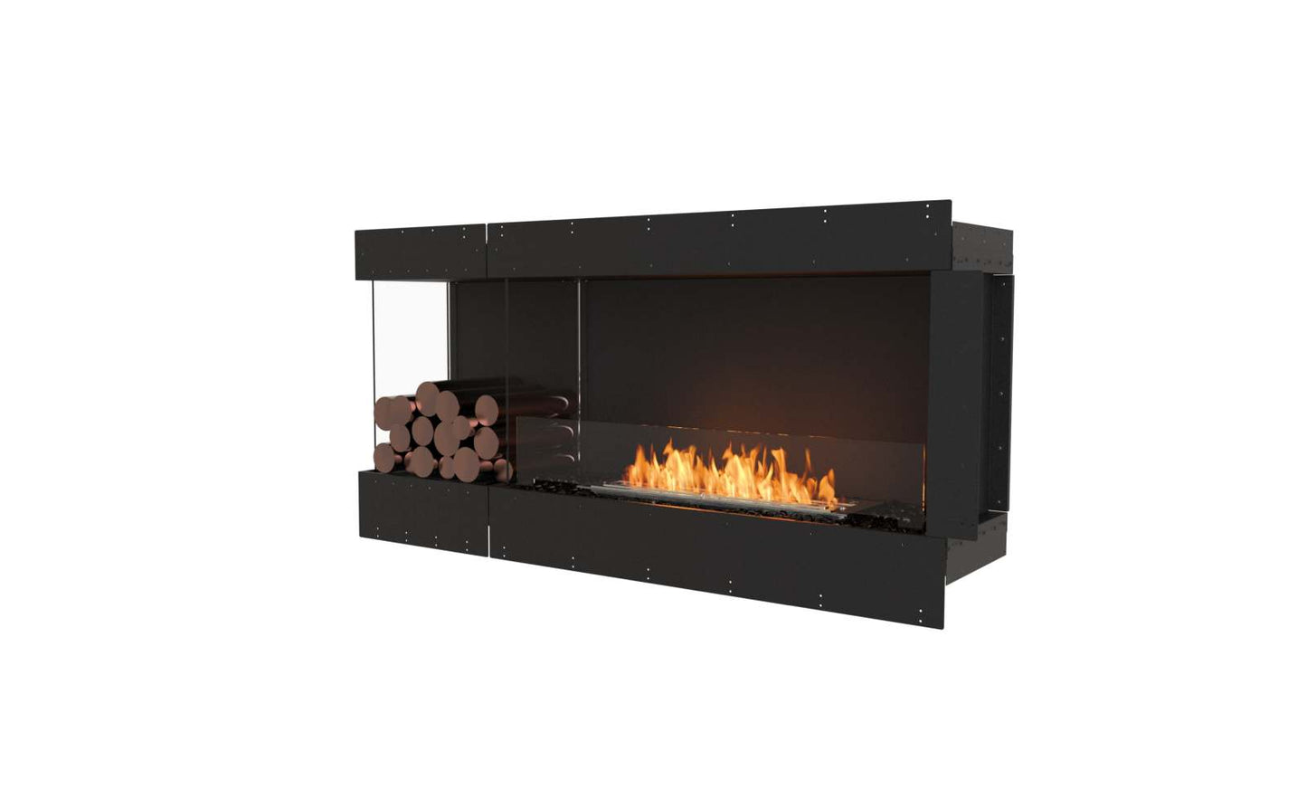 EcoSmart Flex Bioethanol Fireplace 60LC BXL Left Corner Black
