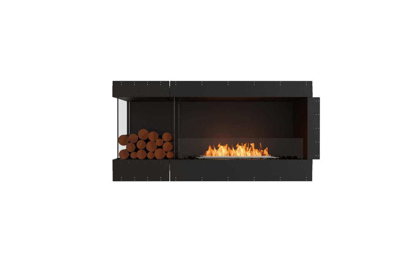 EcoSmart Flex Bioethanol Fireplace 60LC BXL Left Corner Black