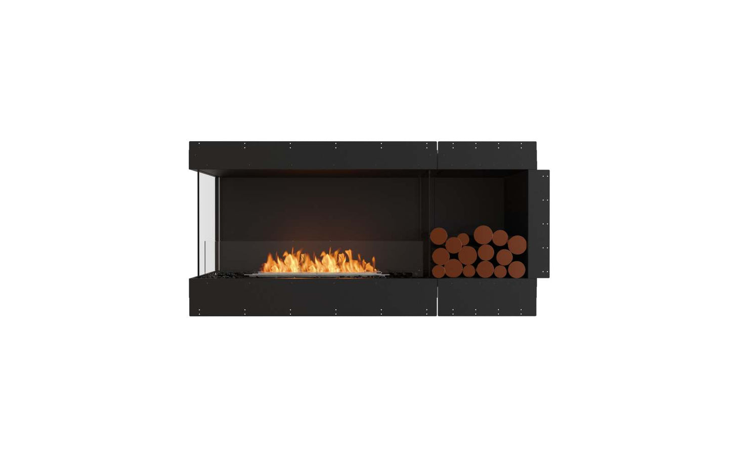 EcoSmart Flex Bioethanol Fireplace 60LC BXR Left Corner Black