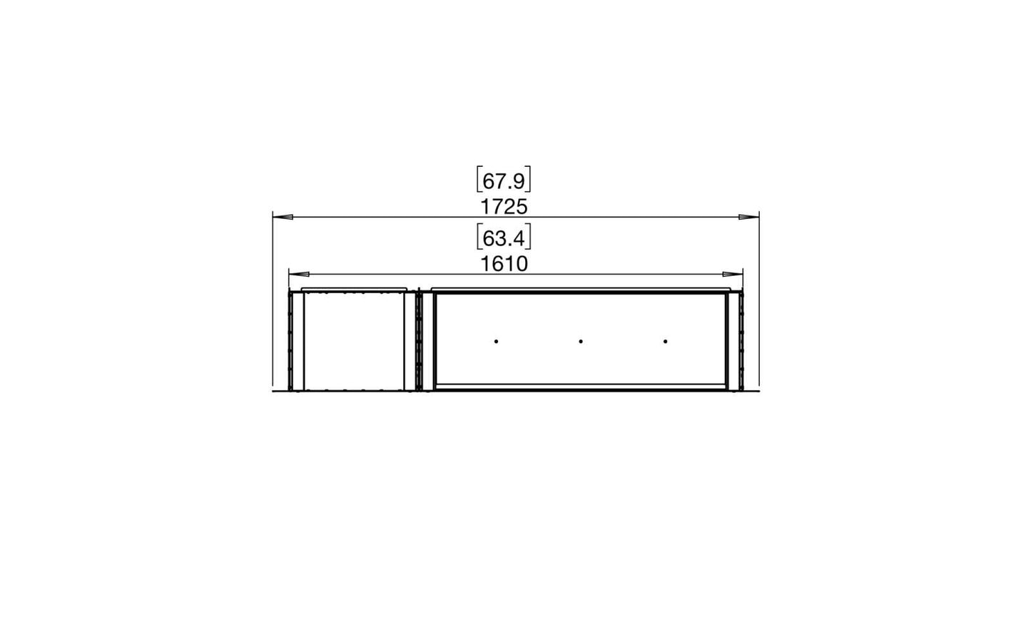 EcoSmart Flex Bioethanol Fireplace 60SS BXL Single Sided Black