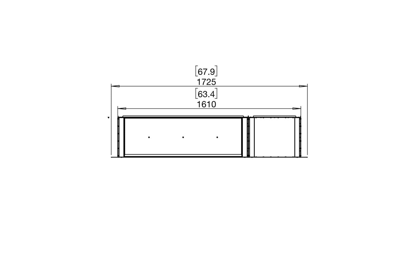 EcoSmart Flex Bioethanol Fireplace 60SS BXR Single Sided Black