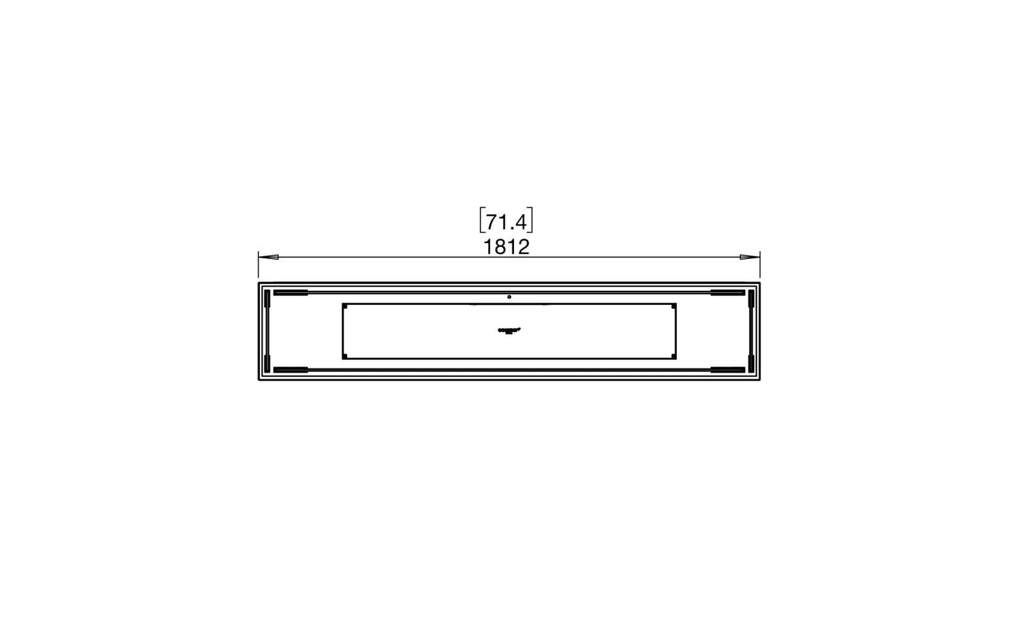 EcoSmart Flex Bioethanol Fireplace 68BN Bench Black