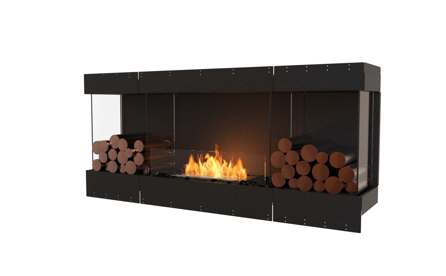 EcoSmart Flex Bioethanol Fireplace 68BY BX2 Bay Black